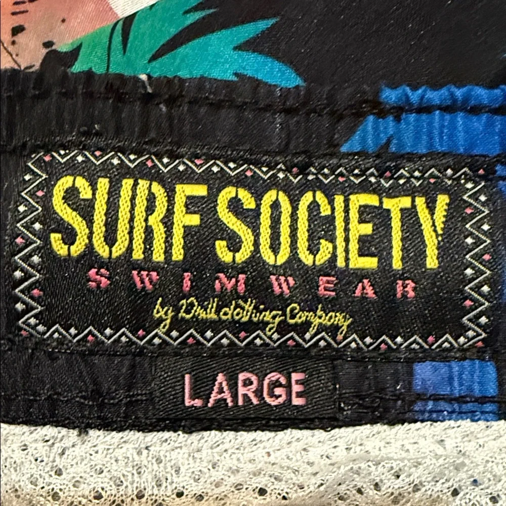 Surf Society Men's Tropical Swimwear Trunks Board Shorts Size L (NWT)